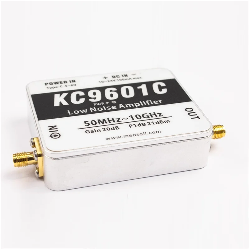 

【Sleek Design】Type-C Power Supply KC9601C 50Mhz-10Ghz Low Noise Amplifier Ultra-Wideband LNA Module 21Db High Gain