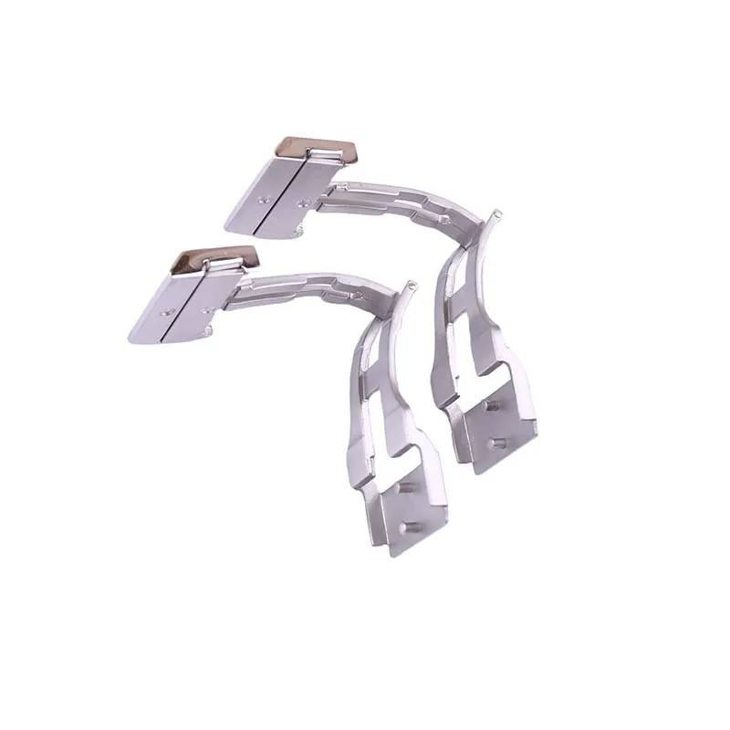 22 мм мужская серебряная однотонная пряжка из нержавеющей стали, совместимая с кожаным ремешком для часов Hublot Big Bang, женские аксессуары с складной пряжкой