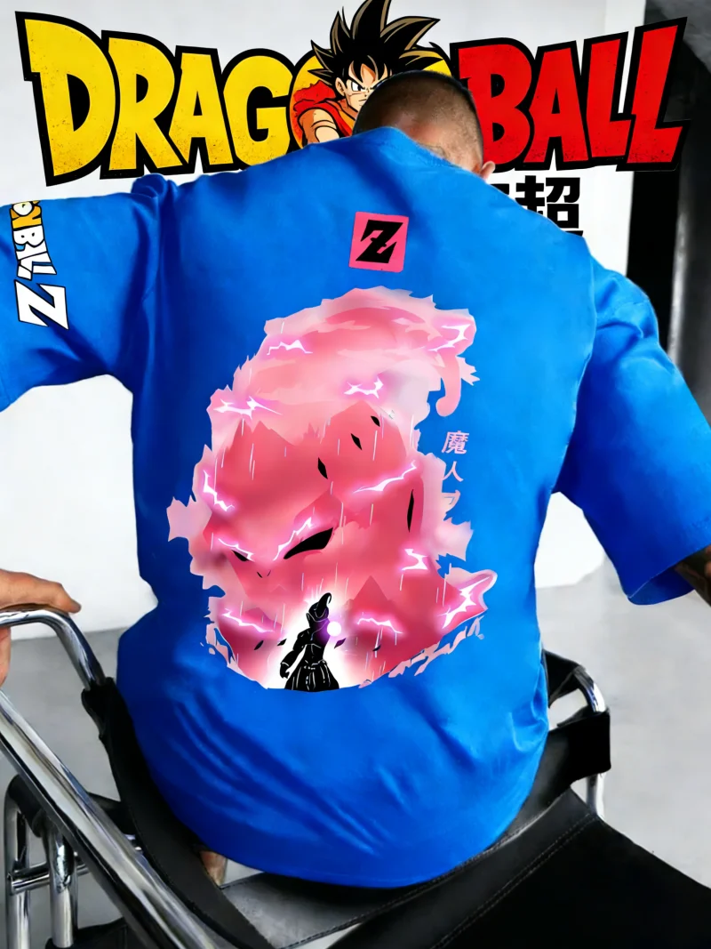 

Новая летняя футболка 2026 года Dragon Ball Majin Buu из чистого хлопка, ретро-футболка оверсайз в стиле Харадзюку унисекс для детей с аниме-принтом Y2K