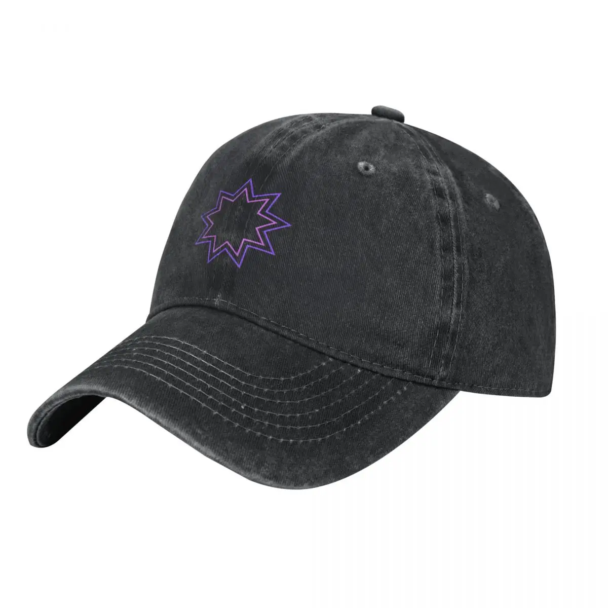 Purple Enneagram of Bahá’í Faith Baseball Cap Rugby Bobble Hat Women's Beach Men's