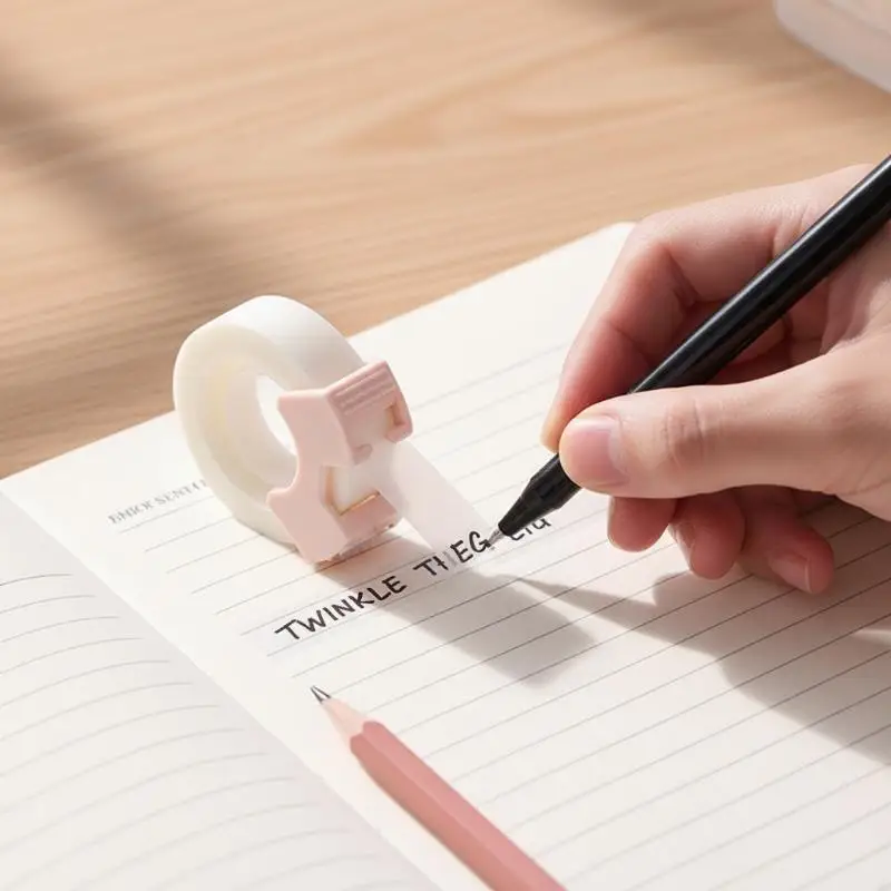 For Students Exam Office Administration Supplies Portable Correction Tape Writable Invisible with Integrated Cutter