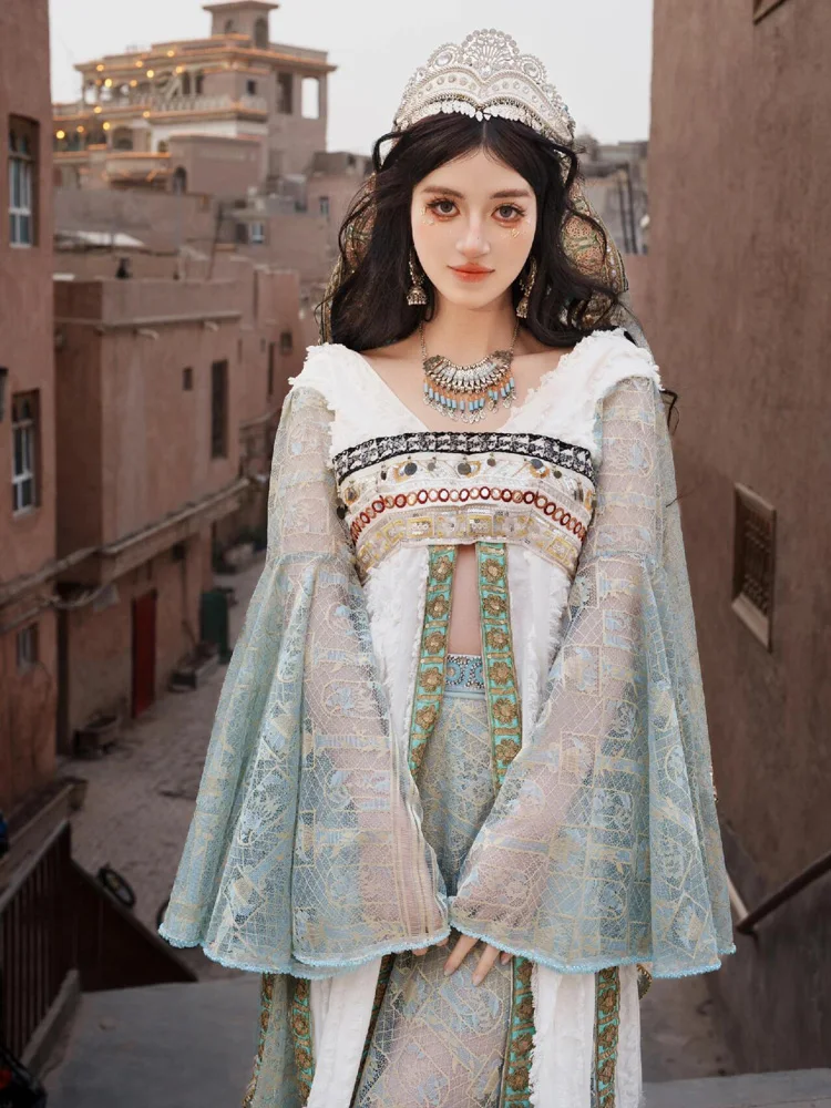 Uygur Clothing Female Western Improved Hanfu Exotic Dunhuang Kweichow Moutai Travel Photography