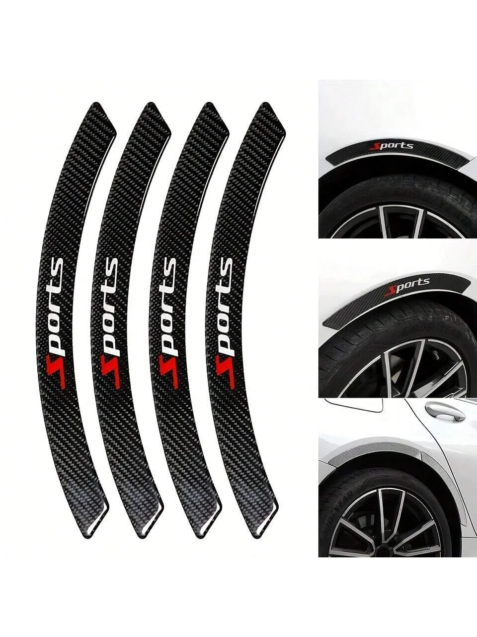 عجلة الحاجب المضادة للتصادم شرائط ملصق مزخرفة عام تعديل ألياف الكربون شرائط الزخرفية المضادة للخدش ملصق ل