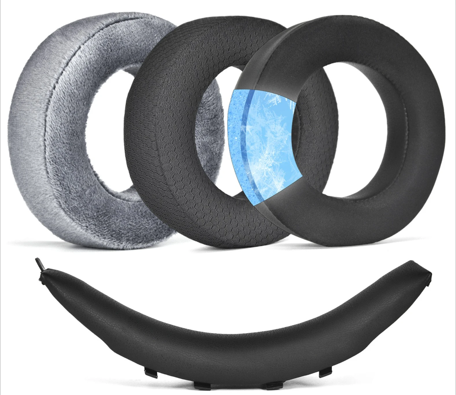 YAYINCC Bantalan Telinga Kulit Protein untuk Headphone Beyerdynamic DT700 Prox DT900 Prox, Headset Bantalan Telinga Pengganti