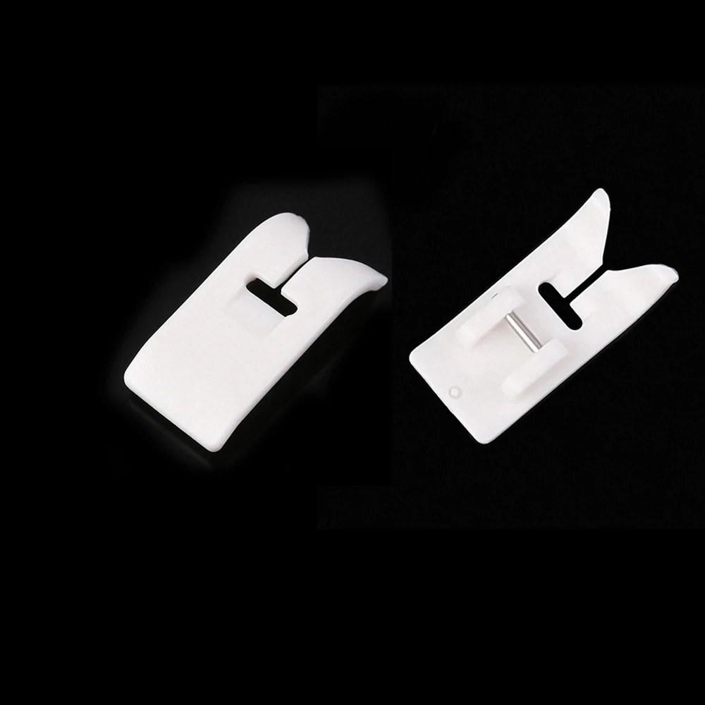 2 Pcs/set Foot Button Sewing Presser Foot Plastic White Non Stick DIY Leather Anti Slip Sewing Tool Sewing Machine Accessories