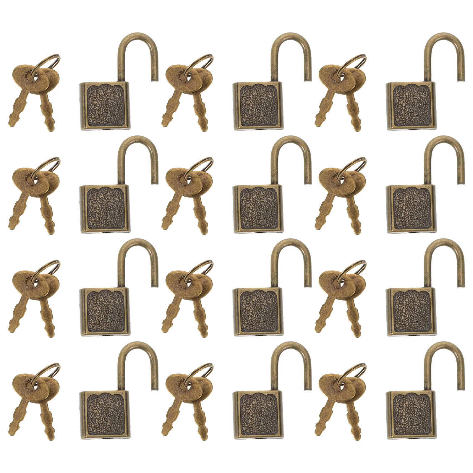 12Sets Tiny Locks with Keys Vintage Design for Treasure Hunt Games and Cosplay Props Lockable Chest Mini Pirate Lock