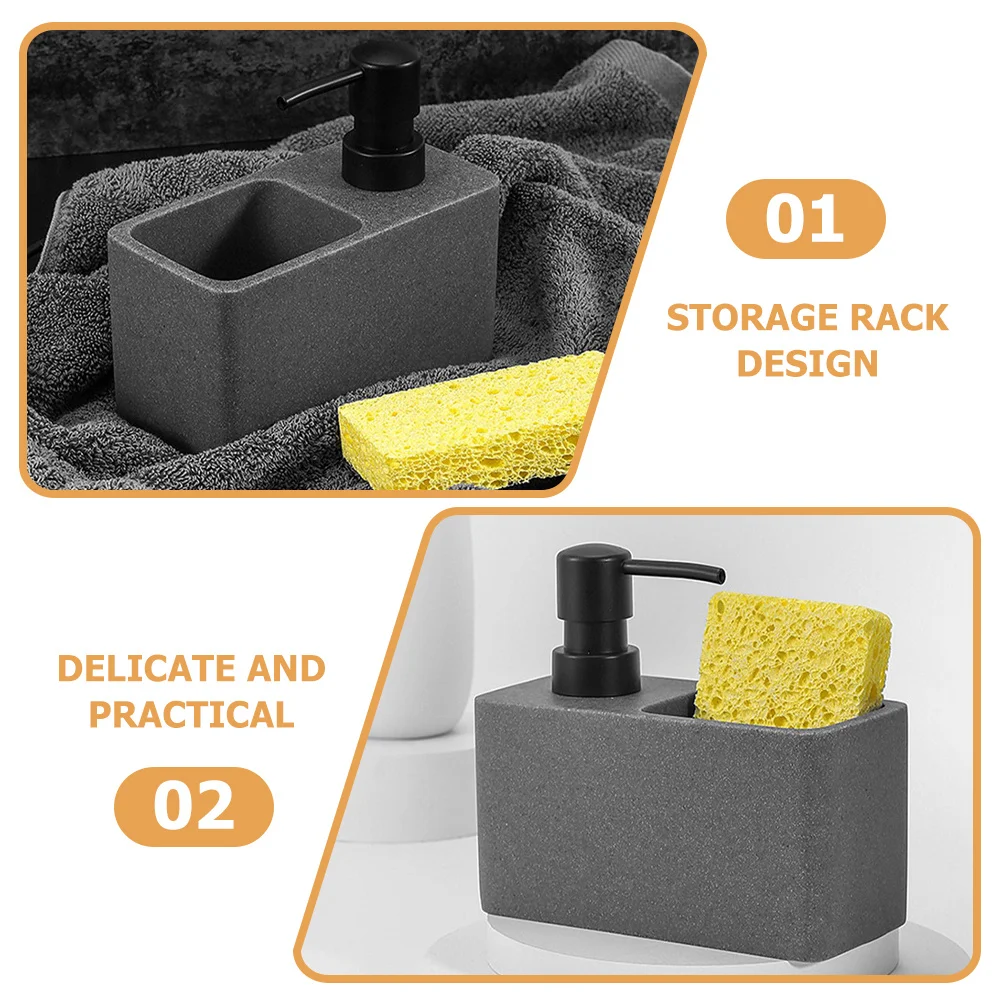 

Dish Soap Dispenser and Sponge Holder Storage Case for Kitchen Sink Soap Storage Rack Leak-Proof Easy Use Practical Organizer