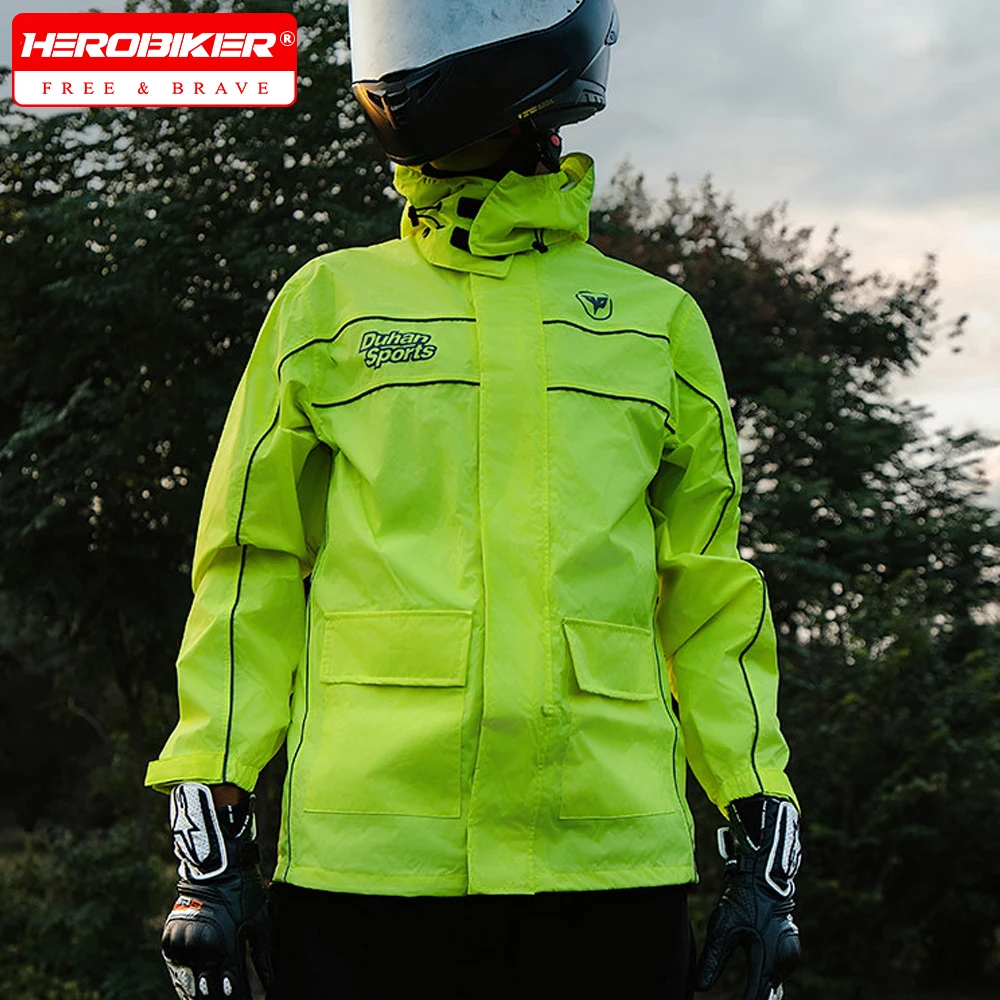 

Мотоциклетный дождевик и брюки-дождевики: Комплект для мотоциклистов, раздельный, унисекс, ветрозащитный, для активного отдыха