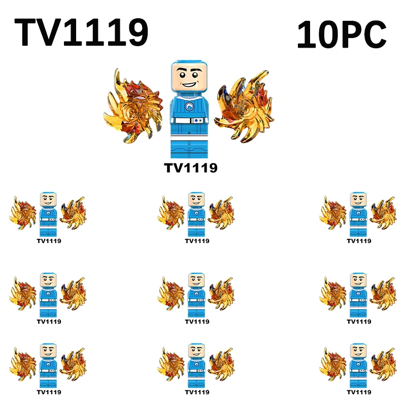 10PC TV6214 Building Block Figurine Set, Statue Building Kit TV6215, Statue Assemble TV6213 Figurine Model for Kids Room Decor