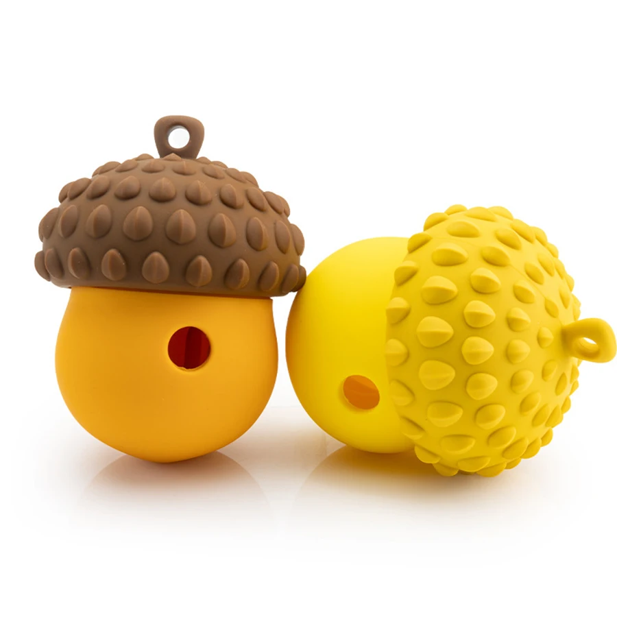 Dog Toys Leaking Food Ball Funny Interactive Pet Slow Feeder Bowl Puzzle Toy Pinecone Pet Tooth Cleaning Chew Toys Pet Supplies