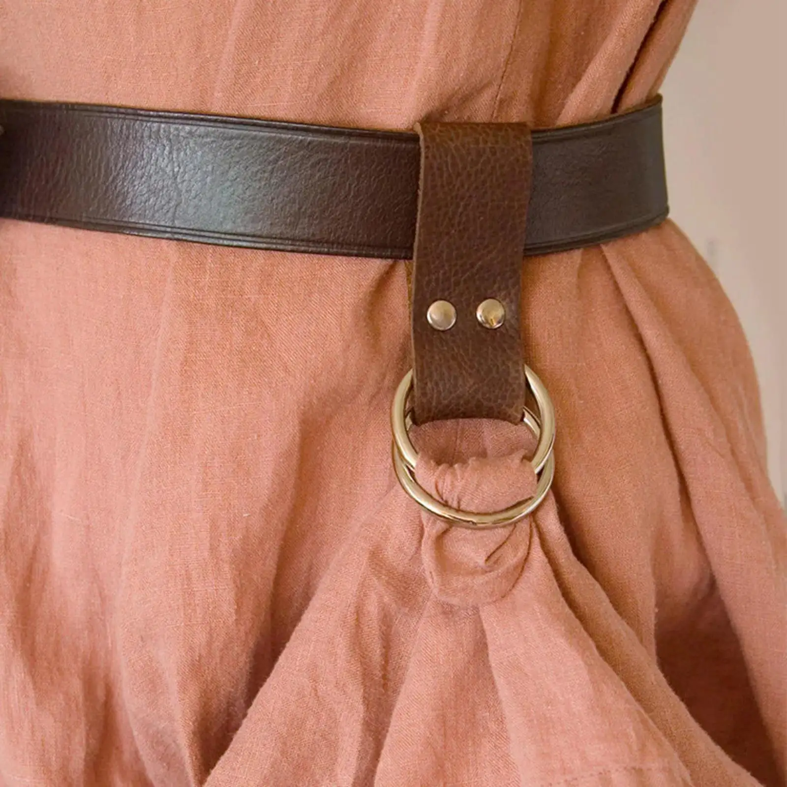 Skirt Hikes Belt Clips Dual Rings Elegant Vintage Medieval Belt Costume Women Skirt Hike for Halloween Costume Belt Accessories