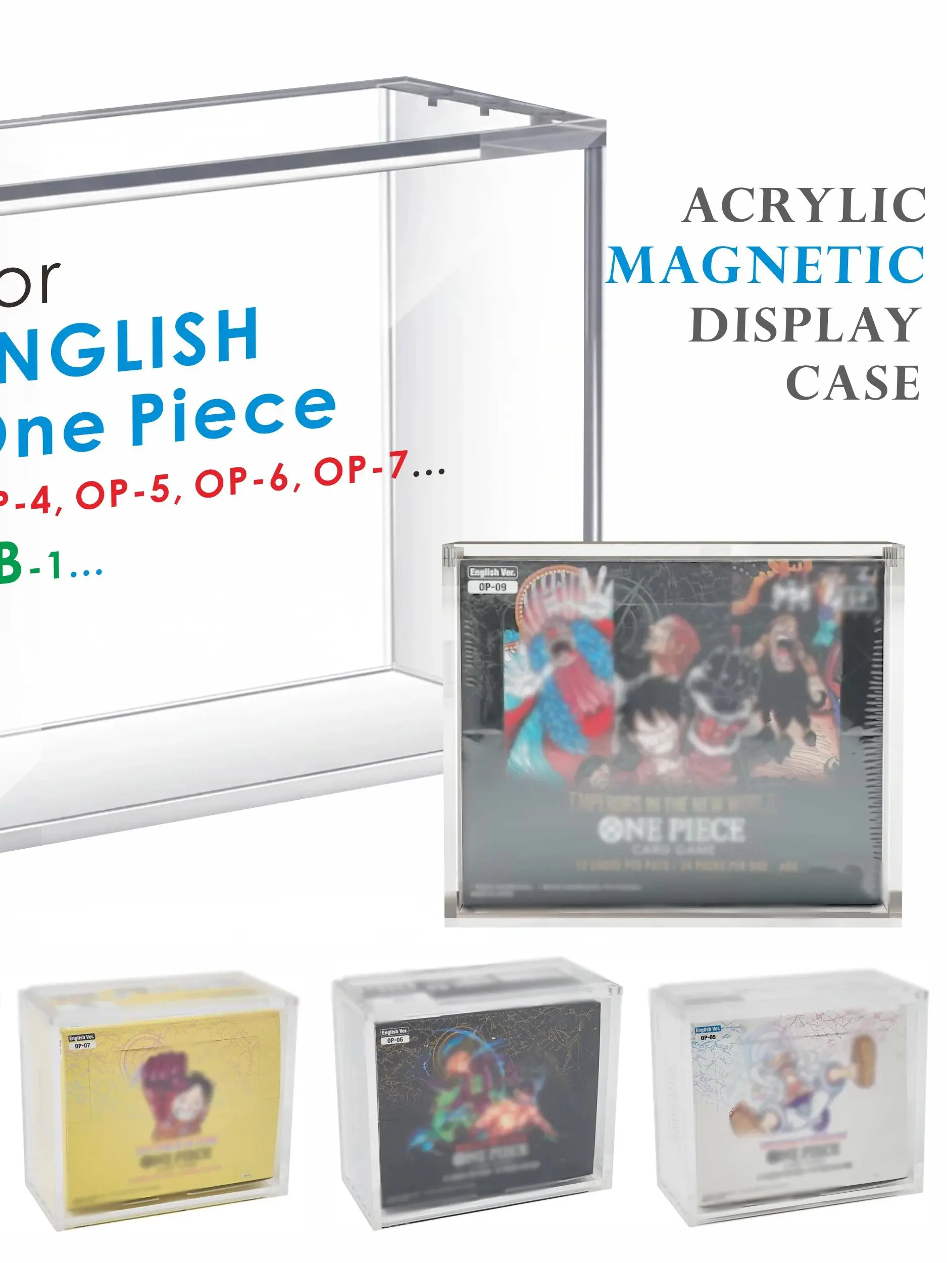 Acryl magnetische vitrine voor ENGELS One Piece (COMPATIBEL MET: OP-4, OP-5, OP-6, OP-7, OP-8... EB-1...) - afbeelding 2