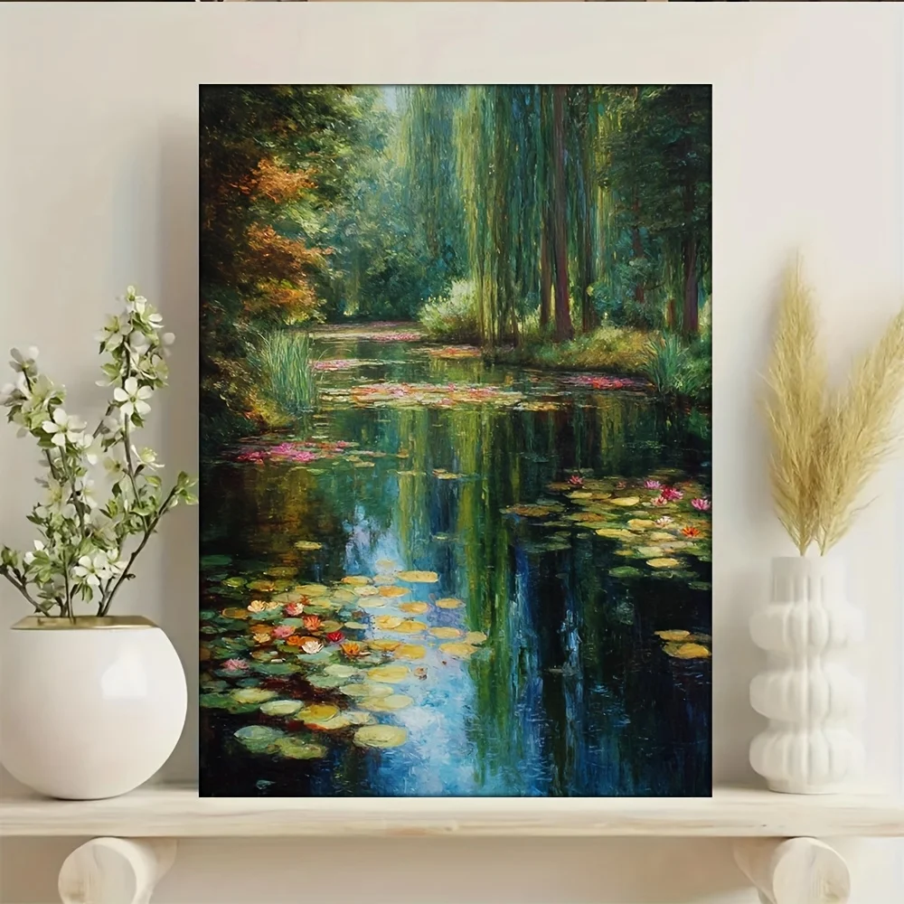 

1000 PCS Puzzles for Adults Monet's Tranquil Pond in The Park,Jigsaw Puzzles Educational Games Colorful Puzzles Gifts Home Decor