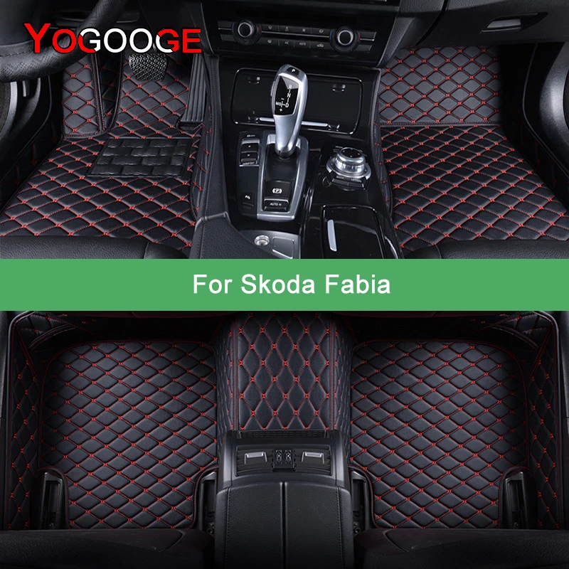 

YOGOOGE Custom Car Floor Mats For Skoda Fabia Auto Carpets Foot Coche Accessorie