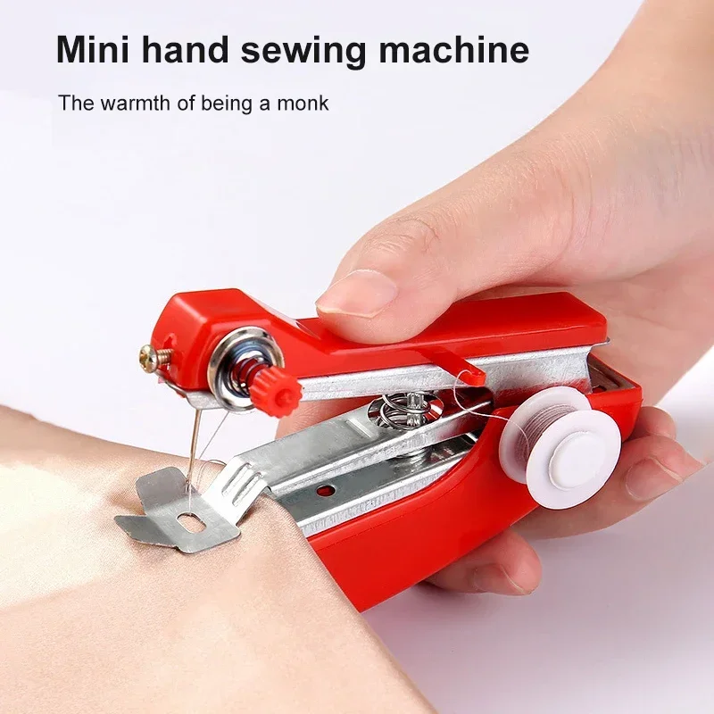 Mini Sewing Machines Needlework Cordless Hand-Held Clothes Useful Portable Sewing Machines DIY Apparel Sewing Fabric Tool