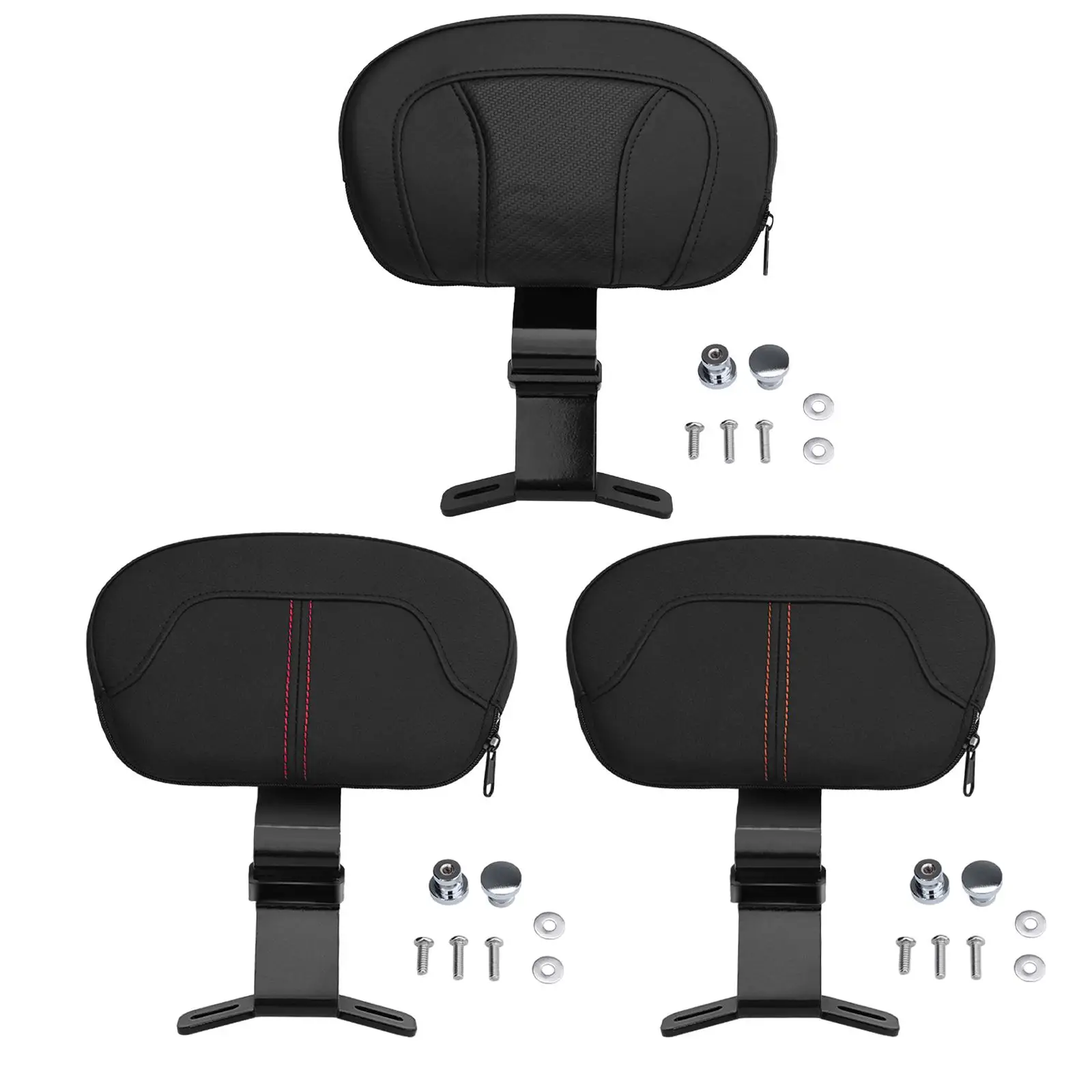 

Motorcycle Driver Riders Backrest Pad Detachable Ergonomic Seat Back Support Cushion for Touring Road Special