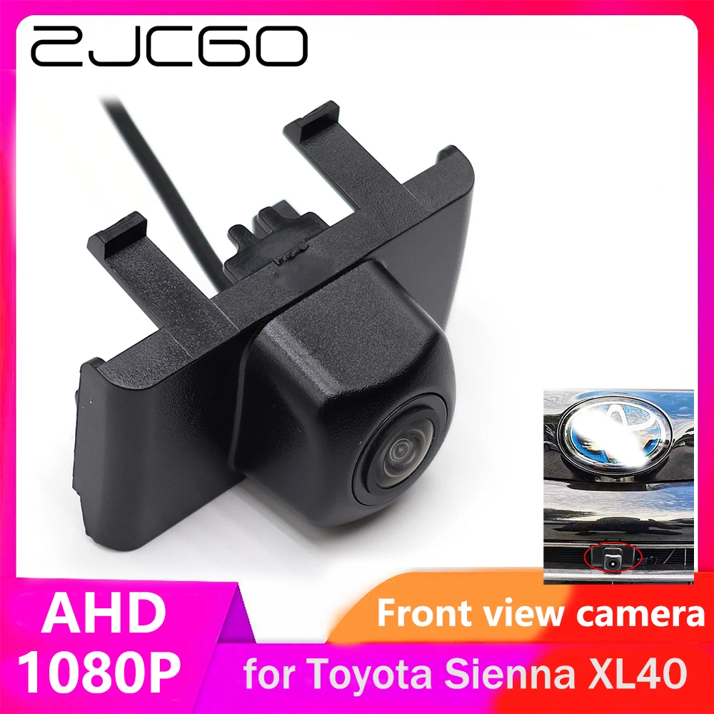 ZJCGO AHD CVBS 1080P 170° Car LOGO Parking Front View Camera for Toyota Sienna XL40 2021 2022 2023 2024