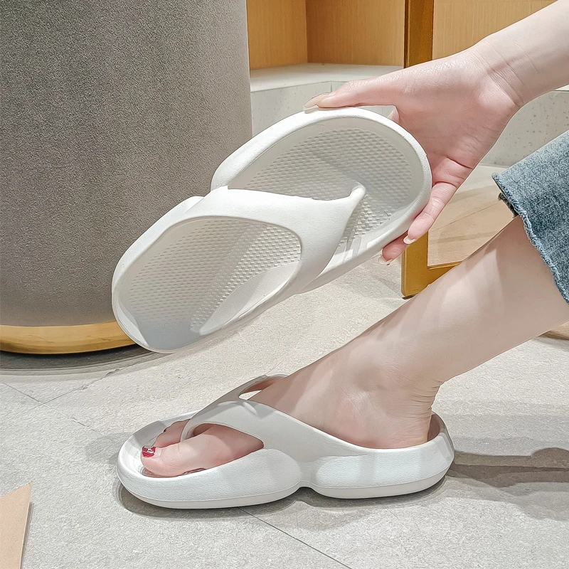 

Unisex Solid Color Simple Flip-Flops, Casual Lightweight Soft-Soled Comfortable Eva Slippers