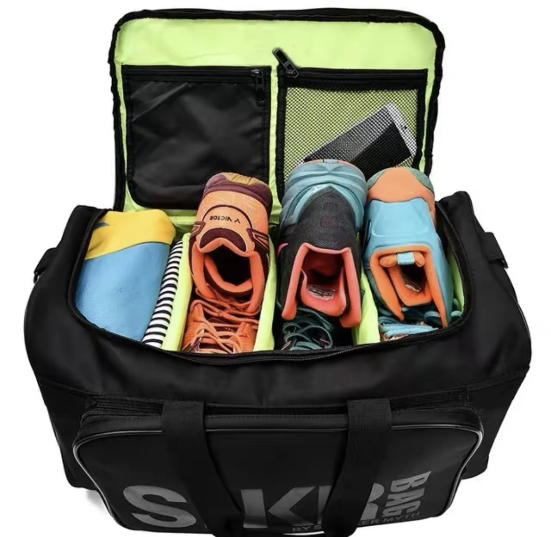 Men's Gym Bag Women's Sneaker Travel Organizer MultifunctionalSports Fitness Multifunctional Duffel Bag Shoe Bag with 3 Adjustab