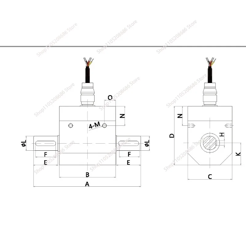 Stainless Steel Dynamic Torque Sensor Linear with High Accuracy for Weighing Sensor and Device