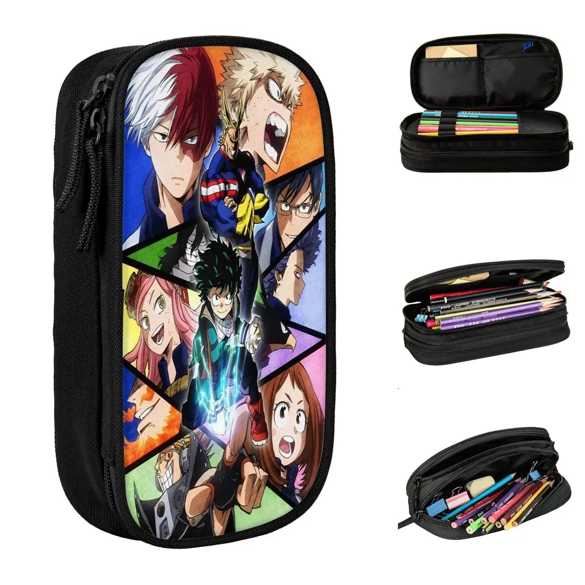 

My Hero Academia Janpanese Anime Pencil Cases Pencilcases Pen Holder Kids Big Capacity Bags School Supplies Gifts Stationery