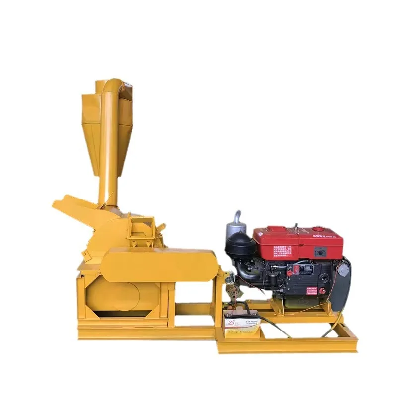 22 horsepower diesel double mouth grinder 6mm sawdust grinder wood block wood square wood strip grinder