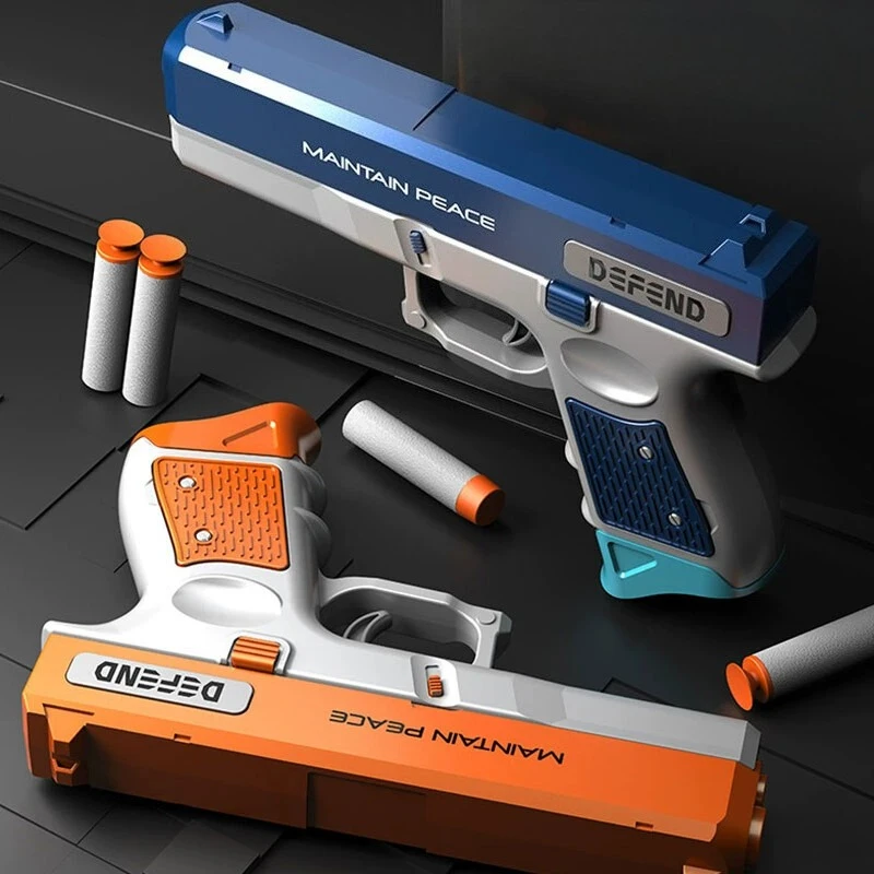 Crianças lançador de dardo macio brinquedo realista pistola manual espuma dardos arma crianças interativo brinquedo de tiro interno com 8 balas macias