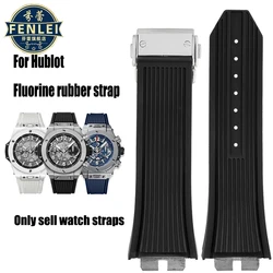 For Hublot tattoo SANG BLEU fluororubber Watch strap Hengbao 415 414 Quick release For Men VITON Watchband 28*18mm FKM bracelet