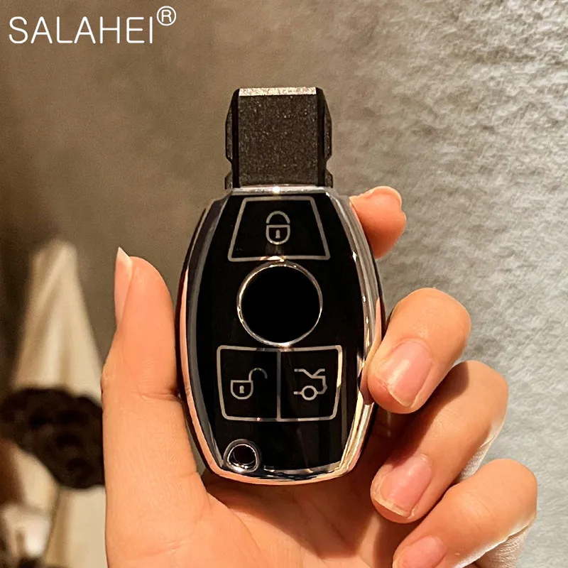 

New TPU Car Smart Key Case Cover Shell Accessories for Mercedes Benz A B C E GL S GLA GLK CLS Class AMG W204 W205 W212 W463 W176