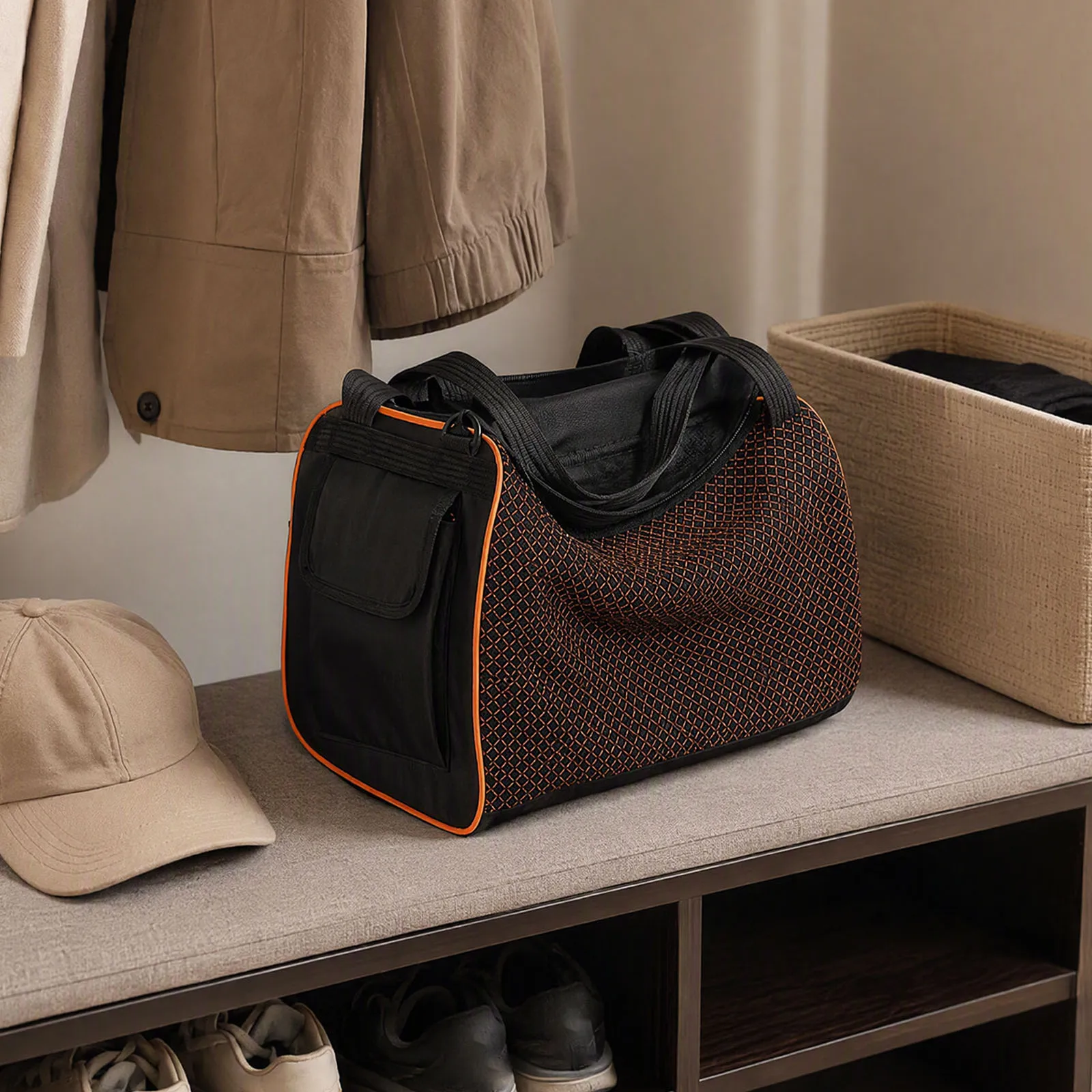 Waterproof Oxford Speaker Bag for BandBox Trio PE Foam Padded Multi Pocket Adjustable Strap Case