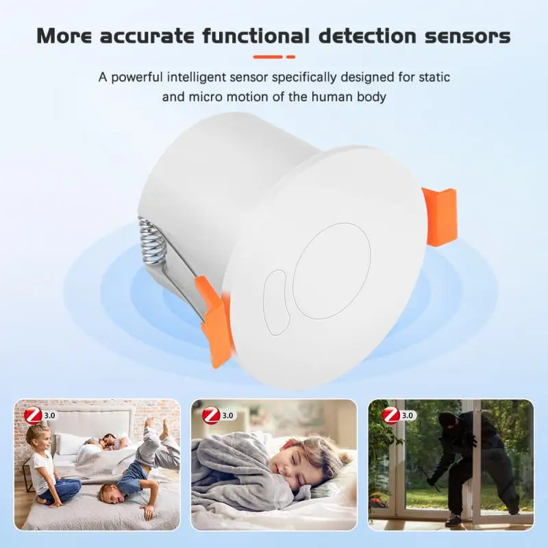 Tuya/eWelink Zigbee WIFI MmWave PIR Sensor Human Presence Detector 5.8/24G Smart Micro Motion Brightness Sensing Security Radar