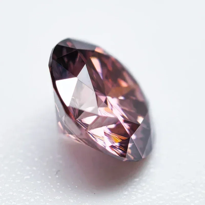 

L-Moissanite Stone Carmine Color Round Cut for Diy Charms Jewelry Making Ring Necklace Earrings Main Materials with Certificate