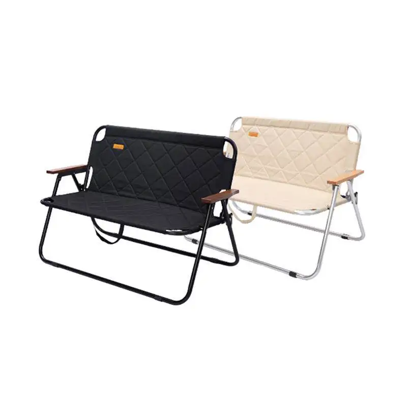 Aluminum Double Chair Outdoor Folding Chair Camping Chair Portable Casual Single Backrest Lazy