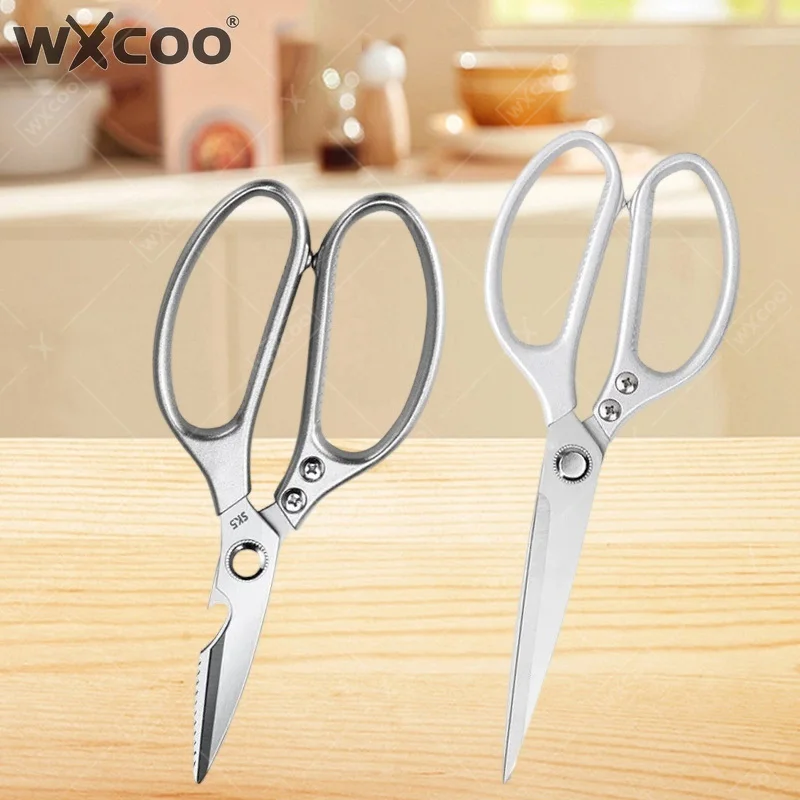 WXCOO Chicken Bone Scissors Stainless Steel Cutting Kitchen Scissors Multifunctional Food Slicing Fish Meat Knife