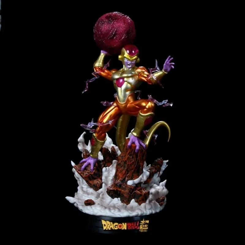 

48cm Dragon Ball Golden Frieza 48cm Animation Statue Hand-Made Large Ornament Action Figure Trendy Doll For Birthday Gifts
