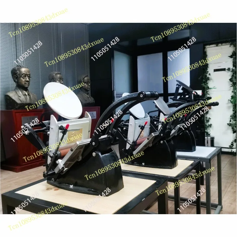 manual letterpress disc printing machine, letterpress printing, printmaking machine, suitable for engraving rubbing,