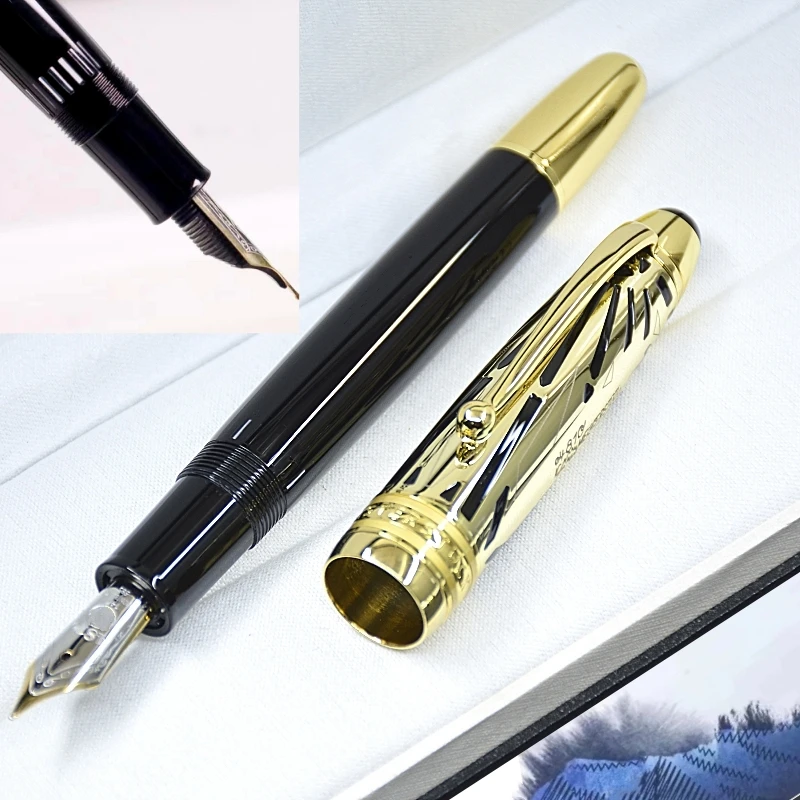 Special Collection M.k Origin 149 Piston Fountain Pen Black & Blue & Green Resin And Metal Cap Office Writing Ink Pens 1924/2024