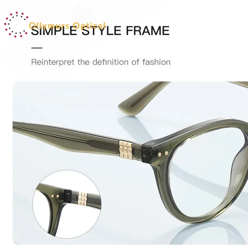 

Ollymurs New FashionCustomized Round TR90 Frames Reading Glasses Men Can Be Computer Blue Light Blocking Prescription PFD2231
