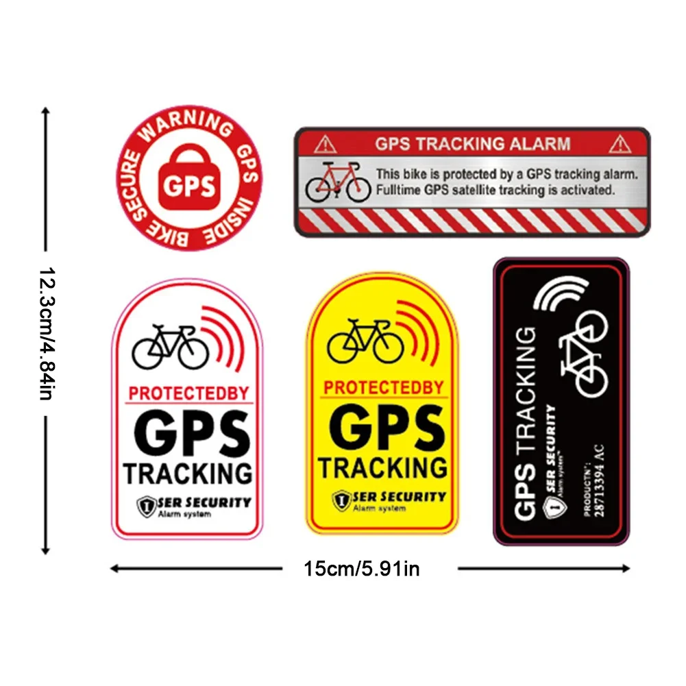 GPS Tracking Alarm Sticker MTB Road Bike Scooter Motorcycle Anti-Theft Decal Warning Reflective Paster For Bicycle Accessories