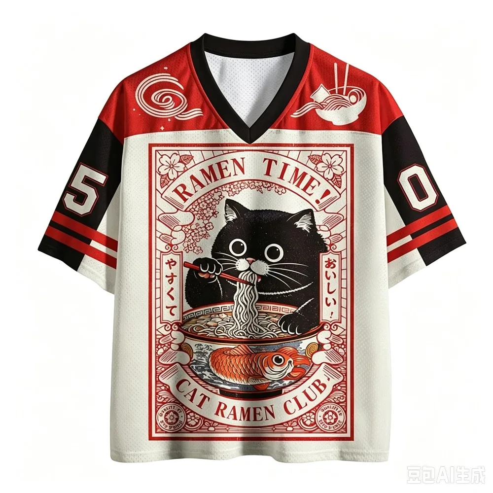 Fun cute cat patte 3D print  sport Quick-dry Breatha men V-neck T-shirt  outdoor street casual group training parent-child cloth