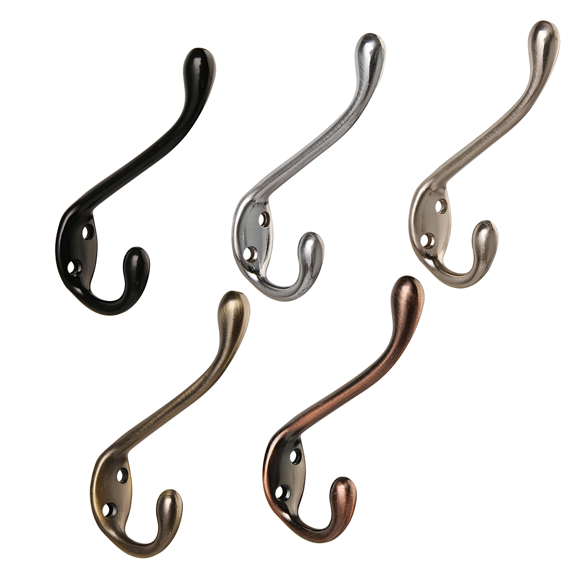 1pc Coat Hook Wall Mounted Hooks Clothes Rack Robe Hook Zinc Alloy Furniture Hook For Home Coats Hat Clothes Hanger Towel Keys