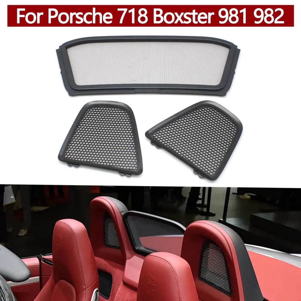 

Car Left Right Roll Bar Wind Deflector Screen Seat Backrest Net Cover For Porsche 718 Boxster 981 982 98156162106 98156158302