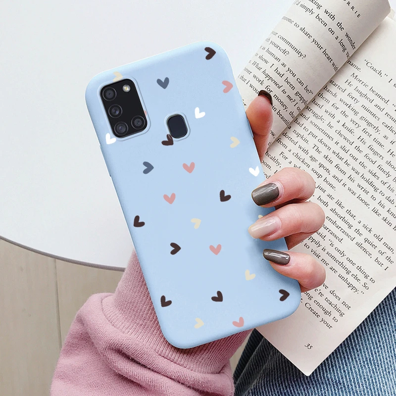 For Samsung Galaxy A21S Phone Case Shockproof Funda Cute Painted Silicone Slim Soft Cover For Samsung A 21S Galaxya21s Coque