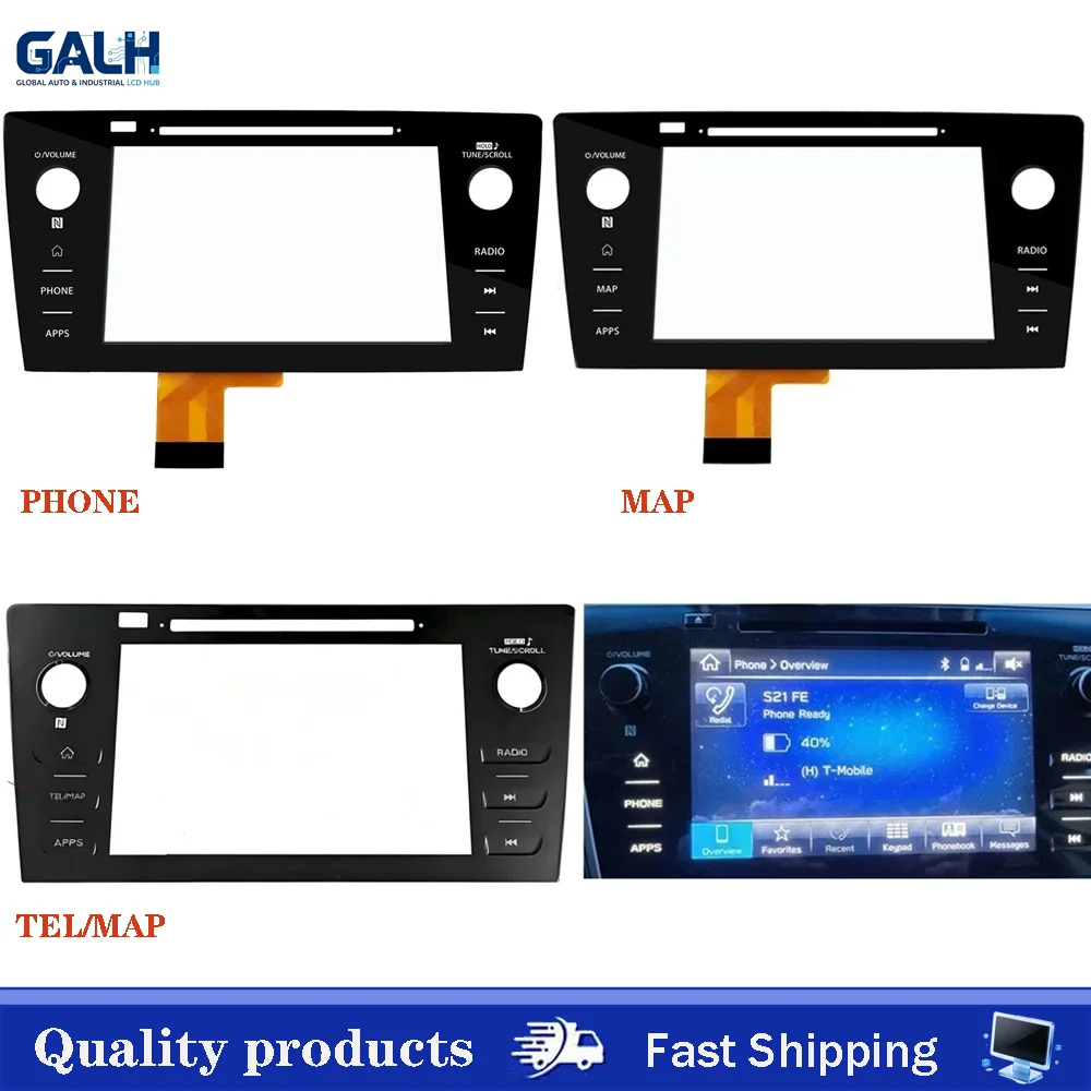 New 8 inch Replacement Touch Screen Digitizer For Subaru Legacy Outback 2018-2019 Radio 86471AL65A 86471AL65B 86471AL66A