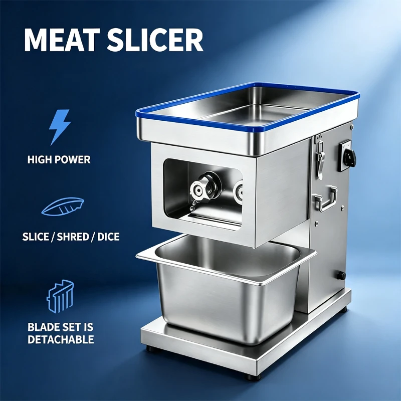 High-Quality kitchen Meat Slicer Commercial Electric Slicer Slicing Dicing Meat Processing Machine
