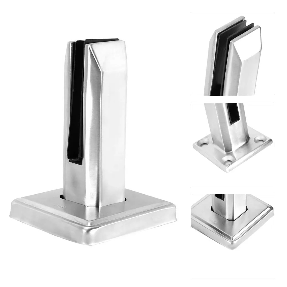 Imagem -04 - Stainless Steel Floor Standing Escadas Torneiras de Vidro Balaustrada Railing Clamp Piscina Acessórios Varanda Piscina