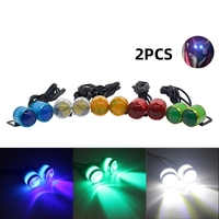 2pcs LED Eagle Eyes Strobe Motorcycle Daytime Running Lights Flash LED Warning Backup Reversing Parking Signal Lamp Waterproof