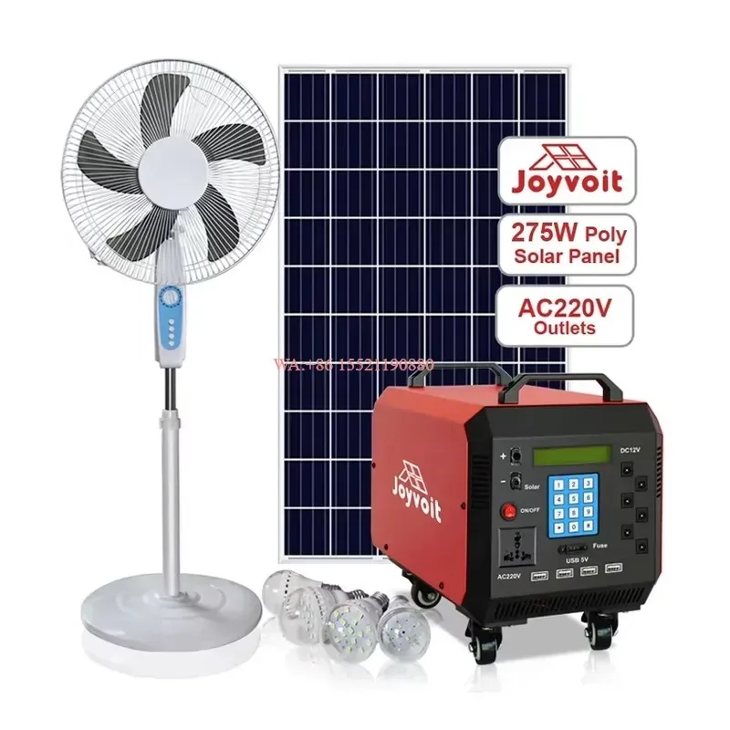WMWMNU for Renewable Energy Systems Offgrid Solar Kit Portable Plus 24 Inch DC TV Solar Power Lighting System Kits with Bulb