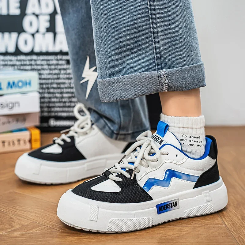 

Новинка 2023 года, повседневная обувь, мужские кроссовки, роскошные кожаные лоферы на платформе для скейтборда, походов, спорта, тенниса, бега, дизайнерские лоферы на платформе