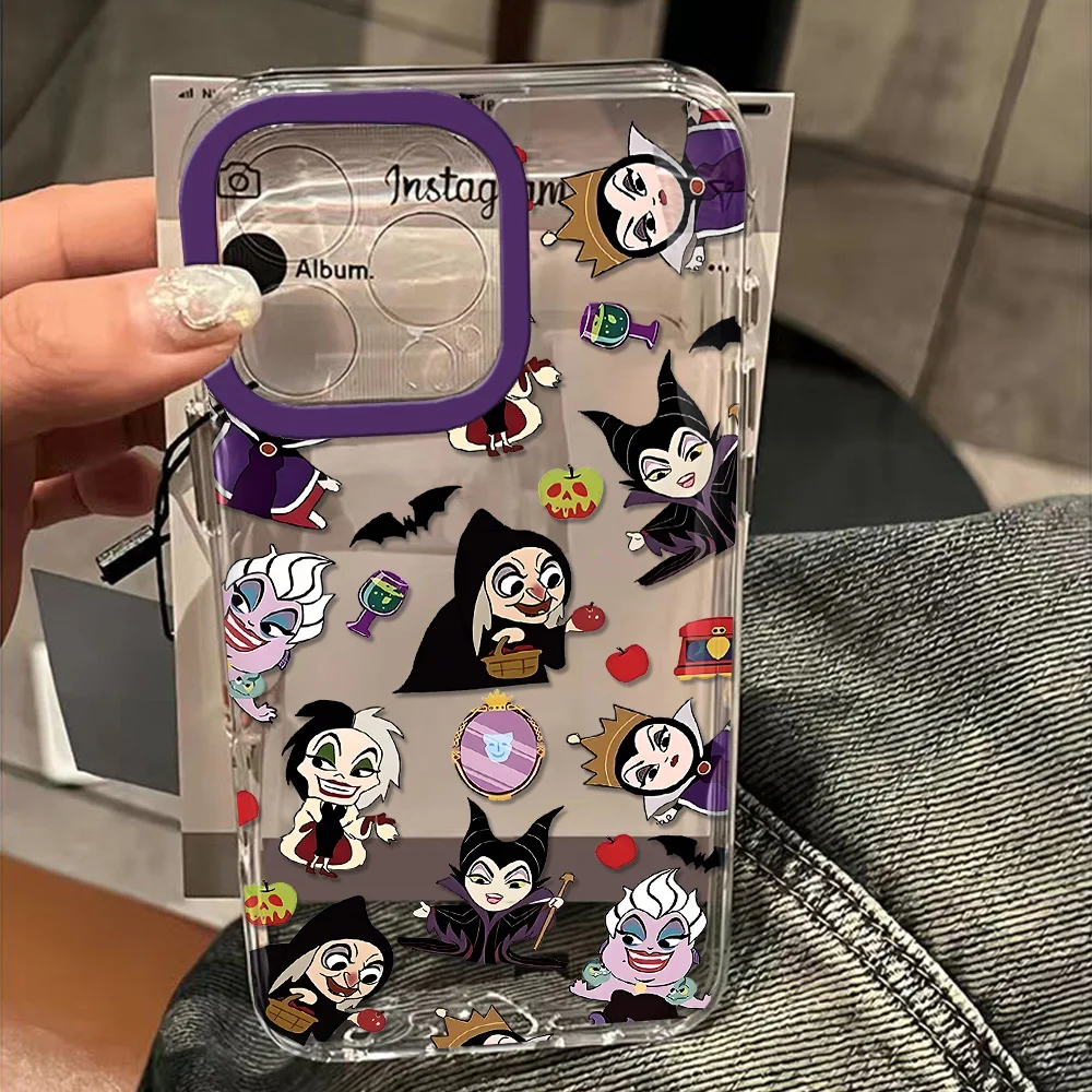 Disneys Evil Queen Villain Witch Clear Space Phone Case For iPhone 11 12 13 14 15 16 Pro Max Mini X Xs XR 7 8 plus Se2020